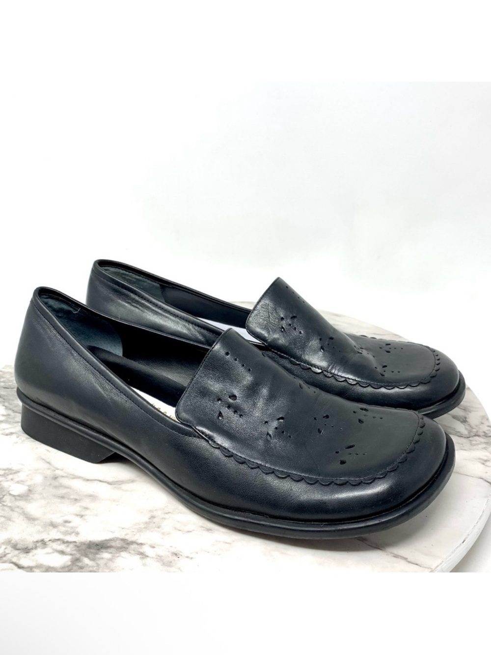 VTG 90’s Hilliard & Hanson August Square Toe Chunky Loafers 10 Alt Whimsigoth